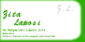 zita laposi business card
