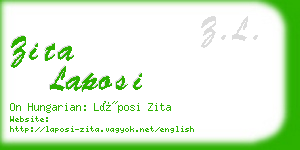 zita laposi business card